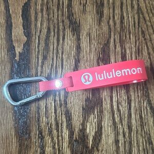 *used* lululemon silicone keychain pink punch